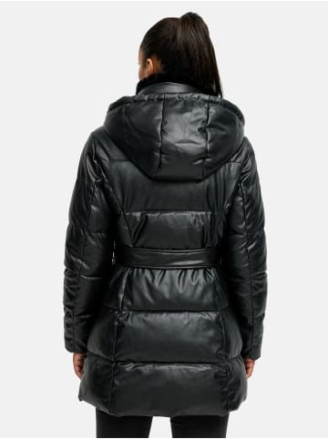 Tazzio Steppmantel mit Kapuze "F802" - in Schwarz