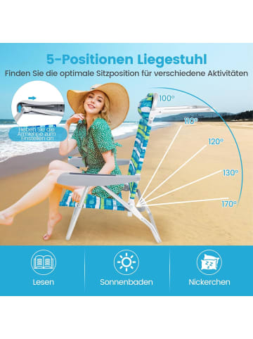 COSTWAY 2er Set Campingstühle klappbar leicht in Grün