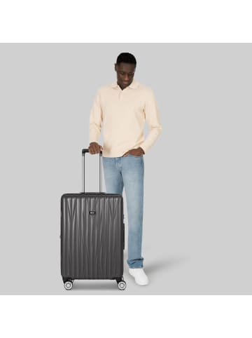 BRIC`s Cervia 2.0 4 Rollen Trolley M 69 cm mit Dehnfalte in dark-grey