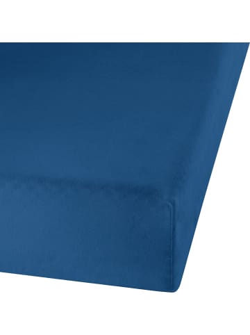 Erwin Müller Biber Spannbettlaken Garmisch in blau