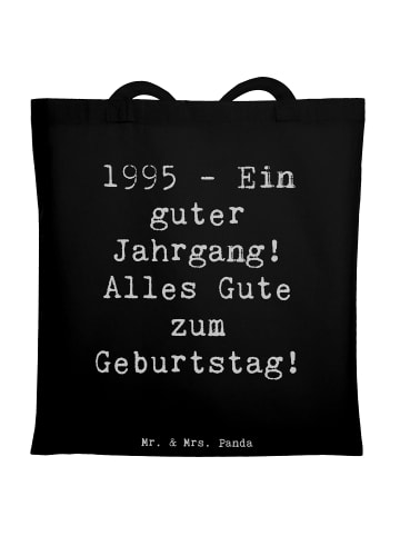 Mr. & Mrs. Panda Tragetasche Spruch 1995 Geburtstag mit Spruch in Schwarz