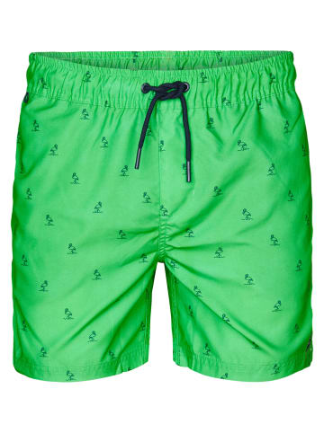 Petrol Industries Badehose mit Allover-Muster Wavecrestview in Grün