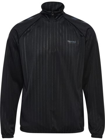 Hummel Trainingsjacke "Hmlstripe Halfzip" in Schwarz