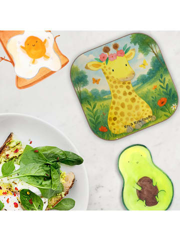 Mr. & Mrs. Panda Untersetzer Giraffe Blumenkranz Design ohne Spruch in Weiß