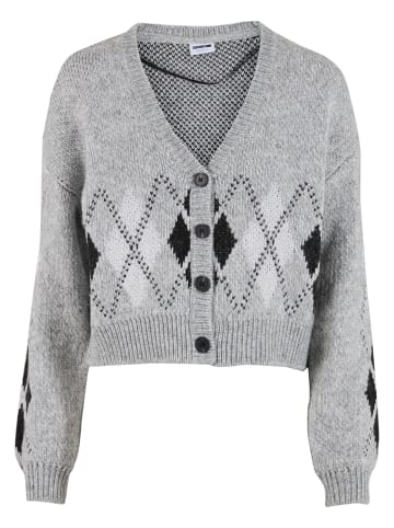 Noisy may Noisy may Gestrickte Strickjacke in light grey melange