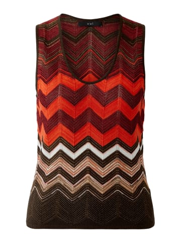 Oui Stricktop in dk brown red