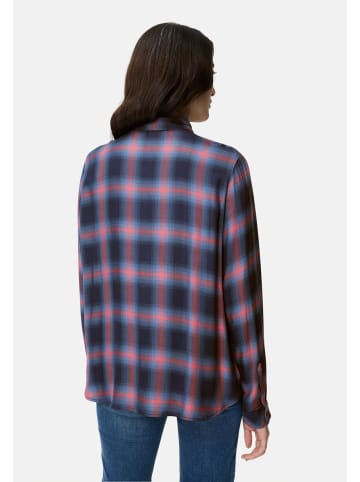 Camel Active Bluse aus reiner Viskose in Blau Rot