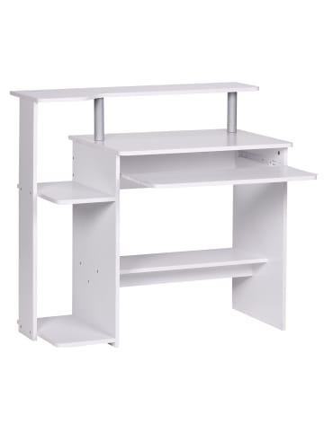 FineBuy Schreibtisch in Weiß / Spanplatte / 48x94x90