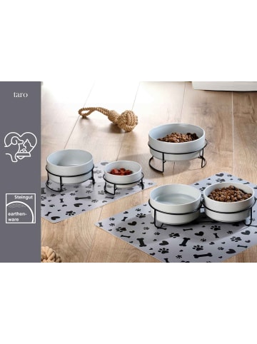 Ritzenhoff & Breker 2er Set Hunde-Napfset mit Unterlage Taro ø 17 cm in grau