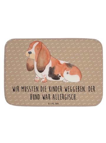 Mr. & Mrs. Panda Badvorleger Hund Basset Hound mit Spruch in Hundeglück