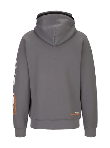 Replay Kapuzensweatshirt Cotton Fleece in grau