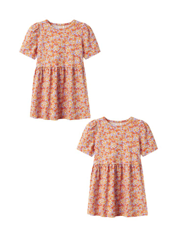 name it Kleid 2er-Set Midi Dress Kurzam Rundhals in Lila-2