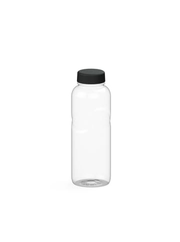 elasto Trinkflasche Carve "Refresh" in transparent/schwarz - 700 ml
