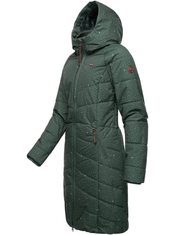 ragwear Steppmantel Dizzie Coat Print in Dark Green