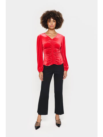 SAINT TROPEZ Langarm-Bluse HebaSZ in Racing Red