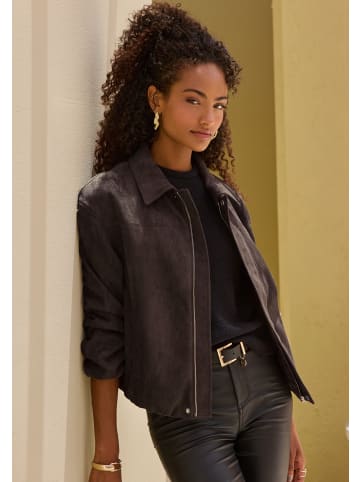 LASCANA Lederimitatjacke in braun