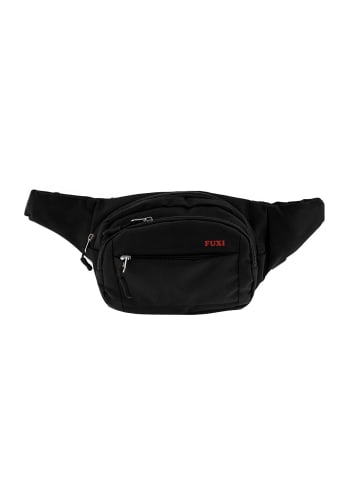 COFI 1453 Gürteltasche in Umhängetasche sicherer Reißverschluss 3 Fächern in Schwarz