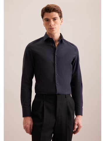 Seidensticker Flanellhemd Shaped in Dunkelblau
