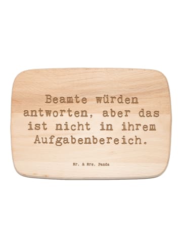 Mr. & Mrs. Panda Holz Schneidebrett Spruch Beamtin Humor mit Spruch in Transparent