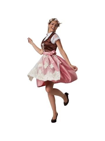 tectake Mini-Dirndl Kaufbeuren in braun/rosa