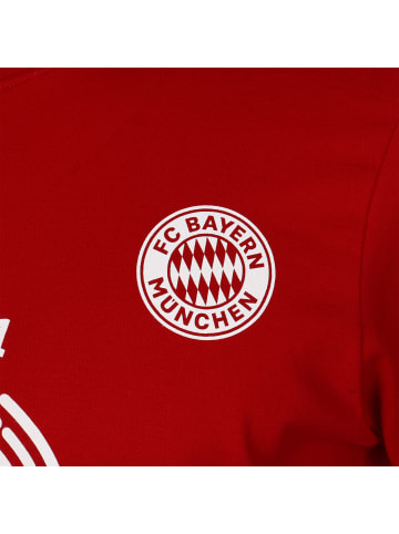 adidas Performance T-Shirt FC Bayern München Deutscher Meister 2021 in rot / weiß