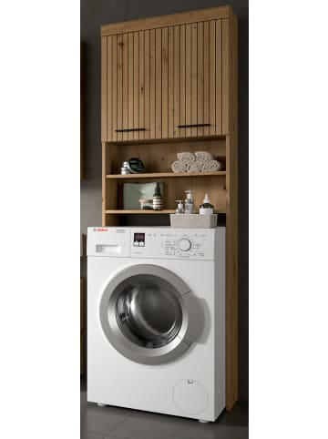 Inn.Furn Waschmaschinenschrank in Eiche Artisan 63 x 191 cm, Waschmaschinen Überbau