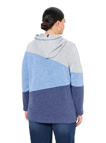 Ulla Popken Sweatjacke in atlantikblau