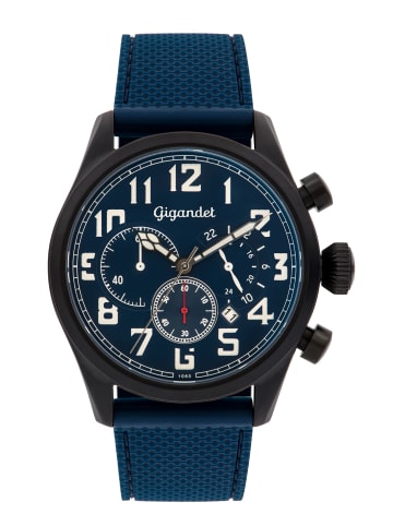 Gigandet Quarzuhr Chronograph "INTERCEPTOR" in Blau/Schwarz