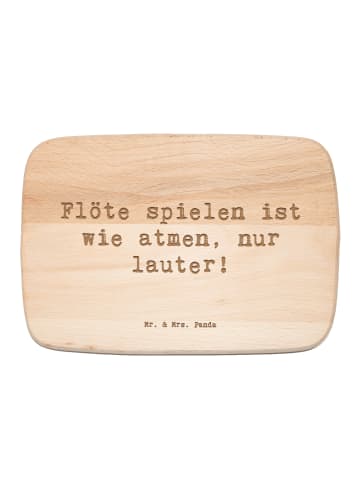 Mr. & Mrs. Panda Brotzeitbrett Spruch Flöte Atem mit Spruch in Transparent