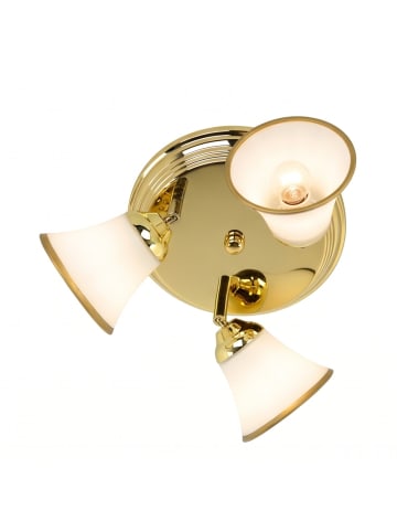 Licht-Erlebnisse Spot Strahler Ø 23 x (H)24 cm in Gold Weiß
