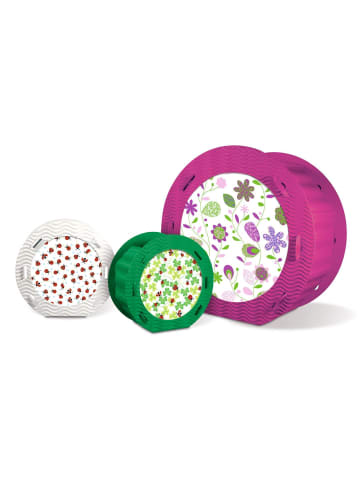 URSUS Runde Laternen 3D-Wellpappe, Sonnengelb, 21cm, 10Stk. - ab 3 Jahren