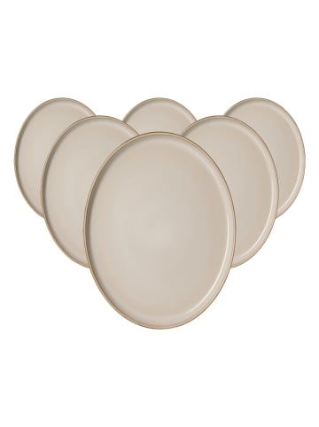 Ritzenhoff & Breker 6er Set Platte Olivia 25 x 19 cm beige in beige