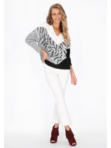 IZIA Women Sweater in black grey