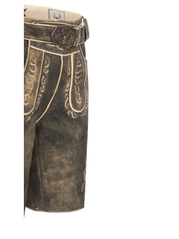 Nübler Lederhose kurz Severin in Sepia