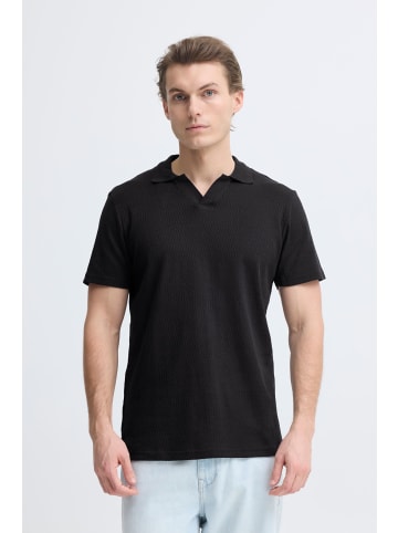 BLEND Klassisches Poloshirt Polokragen Kurzarm Casual in Schwarz