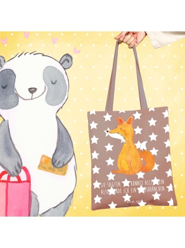 Mr. & Mrs. Panda Schultasche Einhorn Fuchs mit Spruch in Braun Pastell
