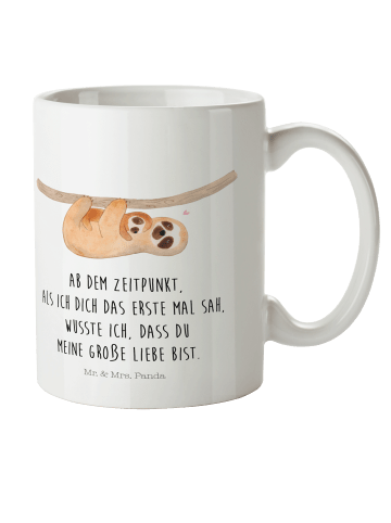 Mr. & Mrs. Panda Kinderpott Faultier Kind mit Spruch in Weiß