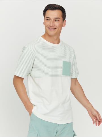 MAZINE T-Shirt Felton Striped T in offwhite/cobalt green