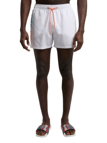 Carlo Colucci Badeshorts De Creszenzo in Weiß
