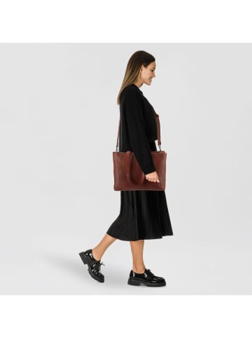 Plevier Power Shopper Tasche Leder 31 cm Laptopfach in cognac