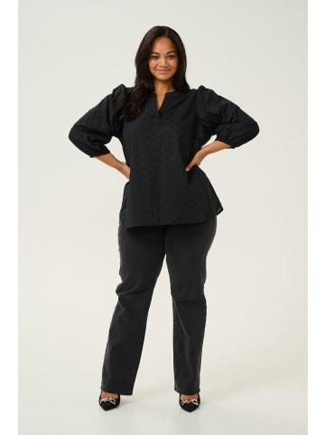 KAFFE curve Langarm-Bluse KCditta Regular fit in Black Deep