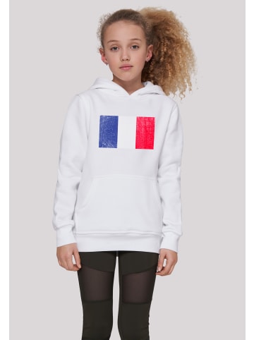 F4NT4STIC Hoodie France Frankreich Flagge distressed in weiß