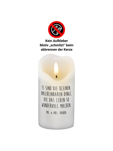 Mr. & Mrs. Panda Kerze Avocado Kern mit Spruch in Weiß