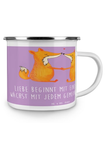Mr. & Mrs. Panda Kaffeebecher Hochzeit Liebe mit Spruch in Lavendeltraum