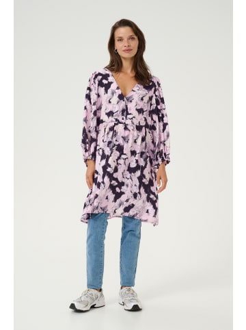 Kaffe Kleid KAvictoria in Black/Pink Graphic Strokes