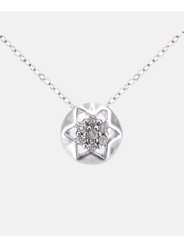 Diamant L'éternel Halskette mit Anhänger aus 375 Weißgold mit Diamant Stern