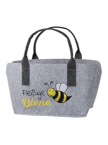 GMD Living Filztasche "Fleißige Biene" in Hellgrau