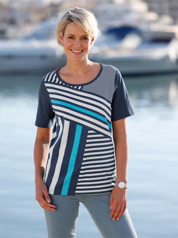 Sieh an! Kurzarmshirt in dunkelblau-türkis