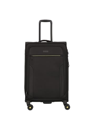 D&N Travel Line 9704 4 Rollen Trolley M 68 cm mit Dehnfalte black