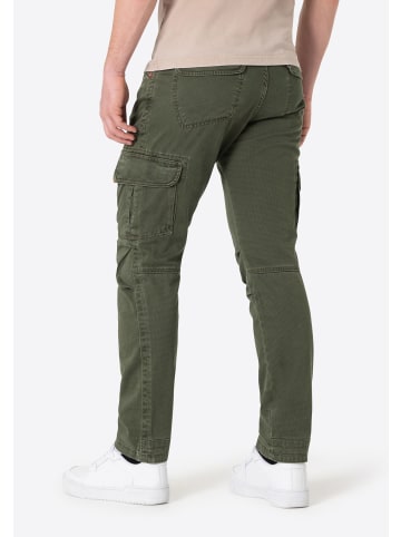 Timezone Cargohose Regular Fit Taschen Baumwolle Reißverschluss in Grün